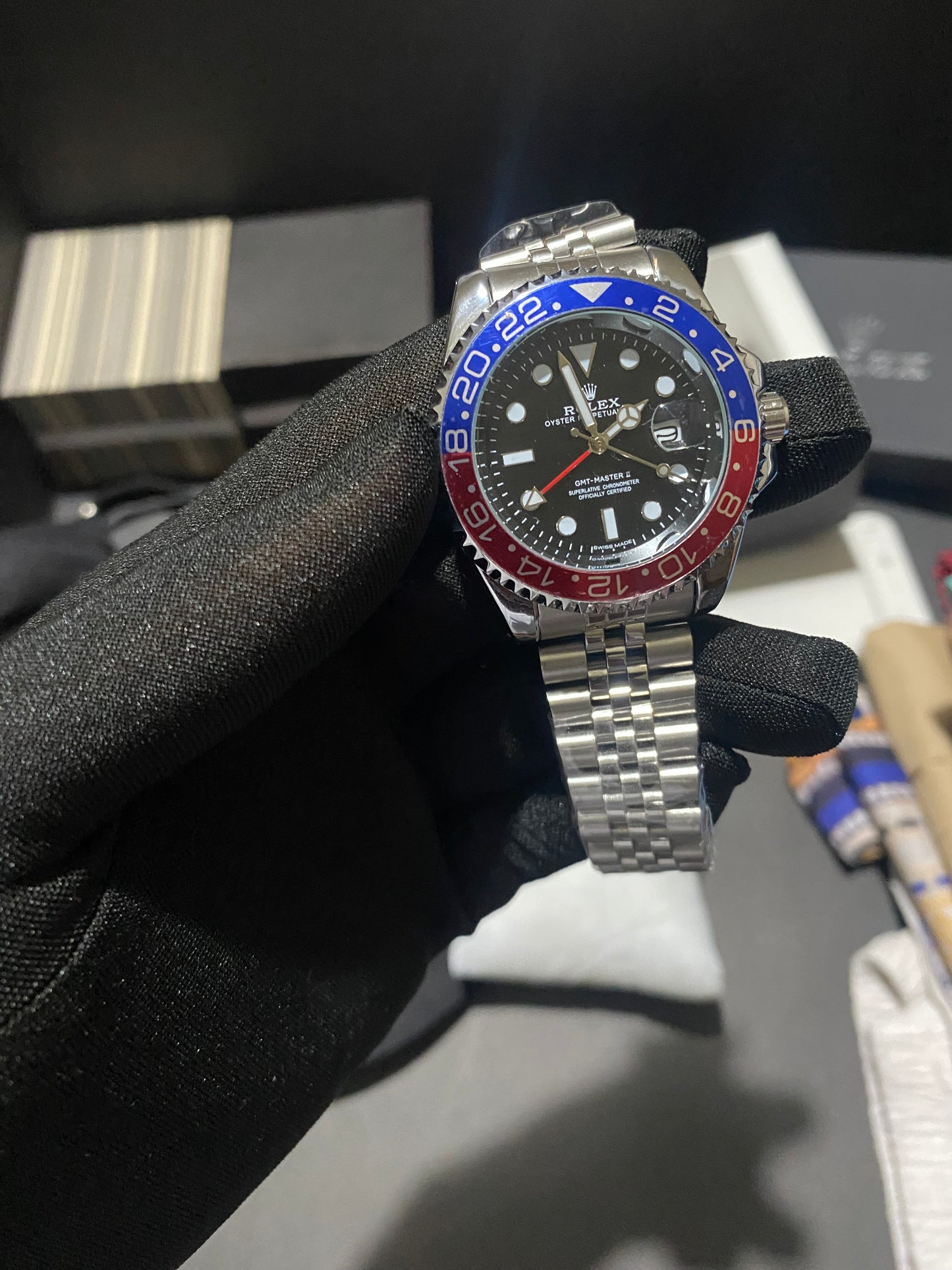 ROLEX |  M-201 GMT MASTER II | Red Blue